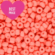 Rocailles 8/0 (3mm) Coral red