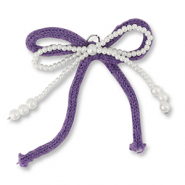 Statement hangers double bow White-purple