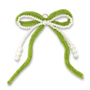 Statement hangers double bow White-green