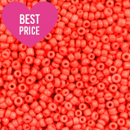 Rocailles 12/0 (2mm) Neon coral red