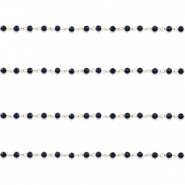 Benodigdheden van Stainless steel Roestvrij staal (RVS) jasseron round Gold-dark blue