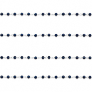 Benodigdheden van Stainless steel Roestvrij staal (RVS) jasseron round Silver-dark blue