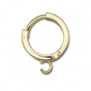 Brass TQ metaal creolen with loop Gold