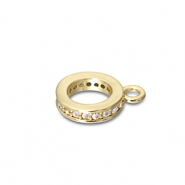 Brass TQ metaal ring with loop Gold