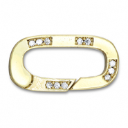 Brass TQ metaal slot oval Gold