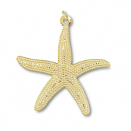 Brass TQ metaal bedels starfish Gold