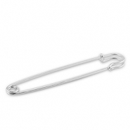 Metaal onderdelen ornamental pin Silver