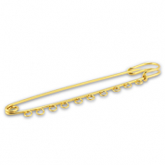 Metaal onderdelen ornamental pin met 10 ogen Gold