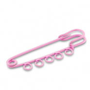 Gekleurde onderdelen ornamental pin met 5 ogen Pink