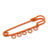 Gekleurde onderdelen ornamental pin met 5 ogen Orange
