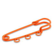 Gekleurde onderdelen ornamental pin met 3 ogen Orange
