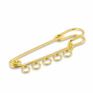 Metaal onderdelen ornamental pin met 5 ogen Gold