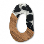 Hangers van hout irregular Black-white-brown