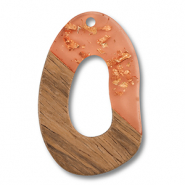 Hangers van hout irregular Orange transparent-gold-brown