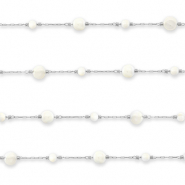 Benodigdheden van Stainless steel Roestvrij staal (RVS) jasseron round Silver-off white