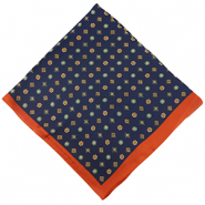 Sjaal with paillet motif Dark blue-copper brown