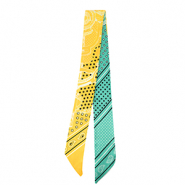 Bandana sjaal with star Turquoise green-yellow