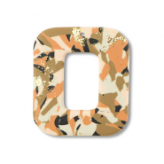 Hangers van polymeer square Brown-pink-white-gold