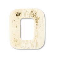 Hangers van polymeer square Off white-beige-gold