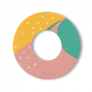 hangers van polymeer round Green-pink-ochre yellow