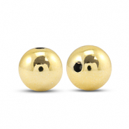 Kralen metallook round 12mm Gold metallic