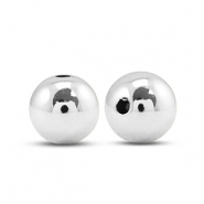 Kralen metallook round 12mm Silver metallic