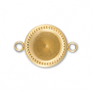 BY31&reg; Tussenstuk van Stainless steel Roestvrij staal (RVS) met setting voor SS39 puntsteen Gold