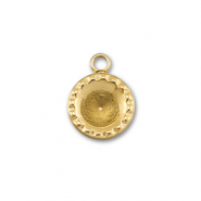 BY31&reg; Bedels van Stainless steel Roestvrij staal (RVS) met setting voor SS29 puntsteen Gold