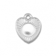 BY31&reg; Bedels van Stainless steel Roestvrij staal (RVS) met setting voor SS34 flatback Silver