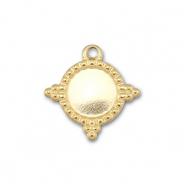 BY31&reg; Bedels van Stainless steel Roestvrij staal (RVS) met setting voor SS34 flatback Gold