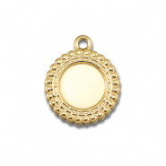 BY31&reg; Bedels van Stainless steel Roestvrij staal (RVS) met setting voor SS30 flatback Gold