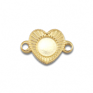 BY31&reg; Tussenstuk van Stainless steel Roestvrij staal (RVS) met setting voor SS20 flatback Gold