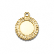 BY31&reg; Bedels van Stainless steel Roestvrij staal (RVS) met setting voor SS20 flatback Gold