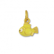 Metaal bedels fish Yellow-gold