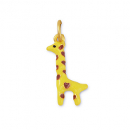 Metaal bedels giraffe Yellow-brown-gold