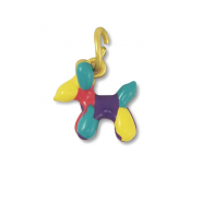 Metaal bedels balloon dog Multicolour-gold