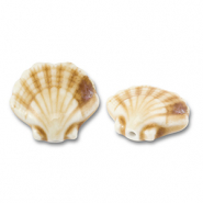 Keramiek kraal shell Light brown