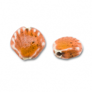 Keramiek kraal shell Orange
