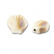 Keramiek kraal shell Off white
