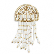 Broches jellyfish White-gold