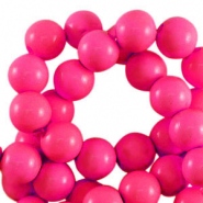 8 mm kralen van acryl shiny Fuchsia pink
