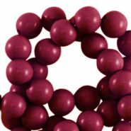 6 mm kralen van acryl shiny Cherry red