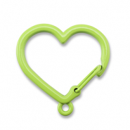 Gekleurde onderdelen voor sleutelhanger heart with loop Green