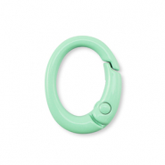 Gekleurde onderdelen voor sleutelhanger oval Mint green