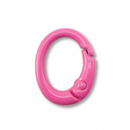 Gekleurde onderdelen voor sleutelhanger oval Magenta pink