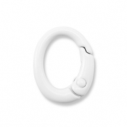 Gekleurde onderdelen voor sleutelhanger oval White