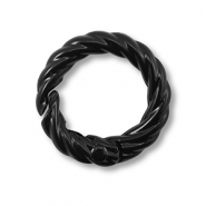 Gekleurde onderdelen voor sleutelhanger ring Black