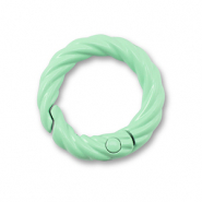 Gekleurde onderdelen voor sleutelhanger ring Mint green
