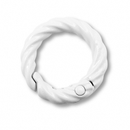 Gekleurde onderdelen voor sleutelhanger ring White