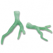 Hangers van acryl coral Green-white marble
